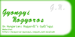 gyongyi mogyoros business card