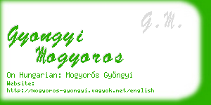 gyongyi mogyoros business card